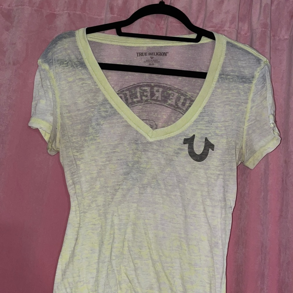 True Religion Lime Green Tshirt